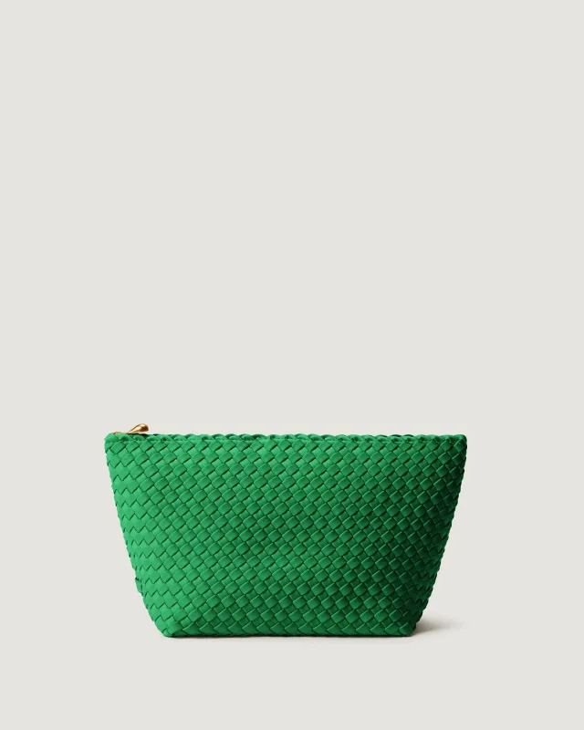 Portofino Large Cosmetic Pouch | Emerald made by Naghedi