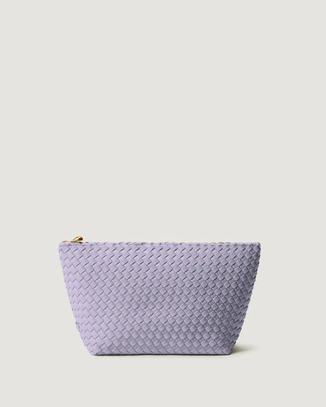 Portofino Large Cosmetic Pouch | Lilac made by Naghedi