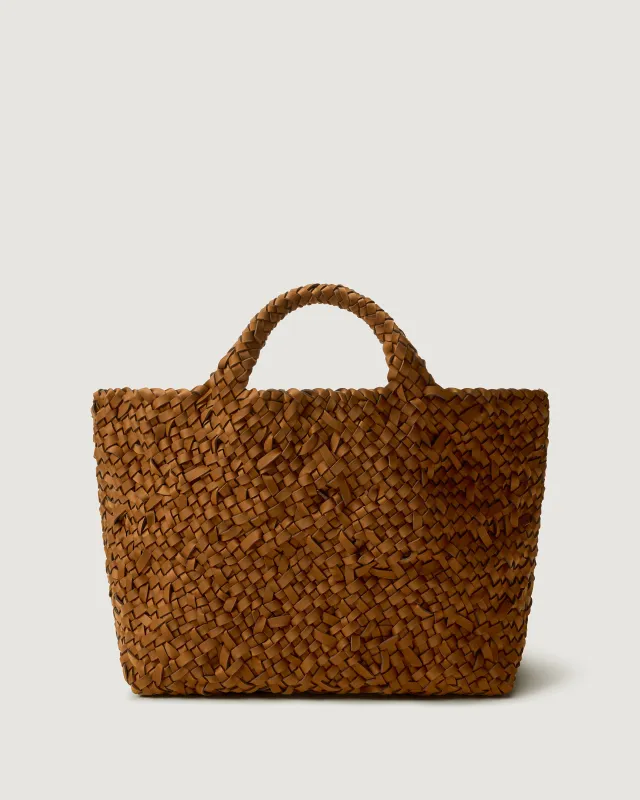 St. Barths Medium Tote Nest Weave | Teak made by Naghedi