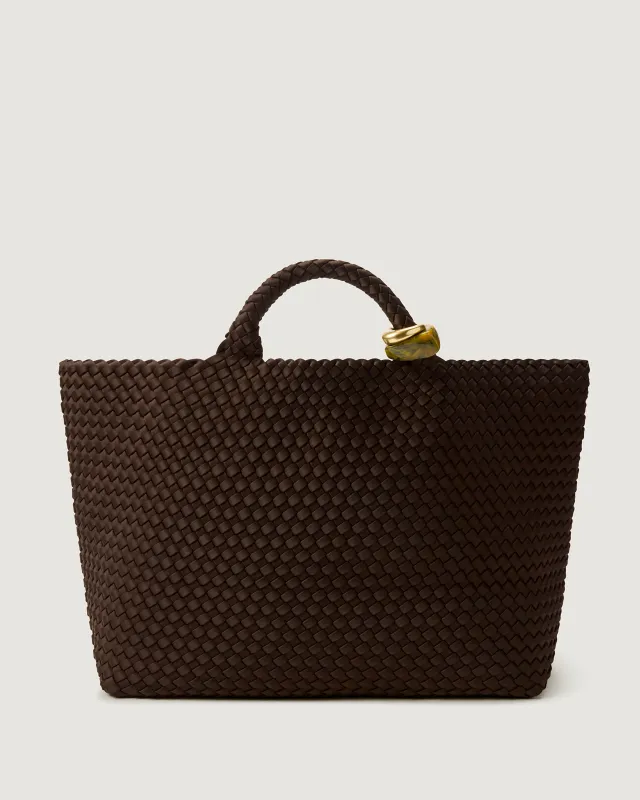 St. Barths Large Tote Beads | Chocolate made by Naghedi