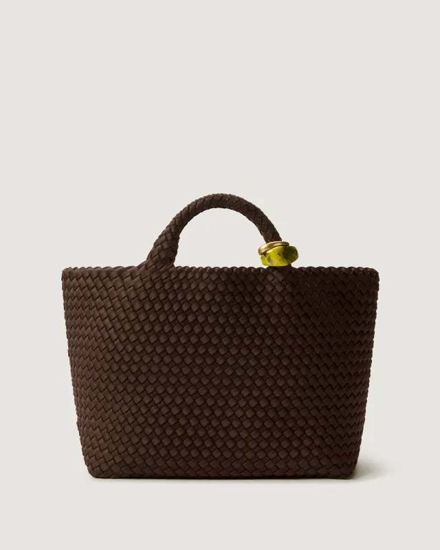 St. Barths Medium Tote Beads | Chocolate made by Naghedi