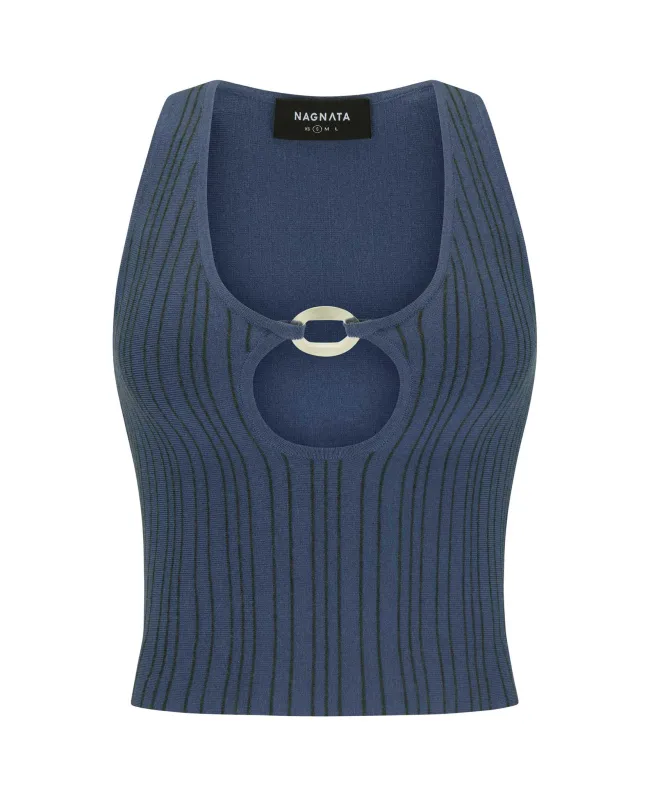 PATTY PINSTRIPE WOOL TOP sold by Nagnata