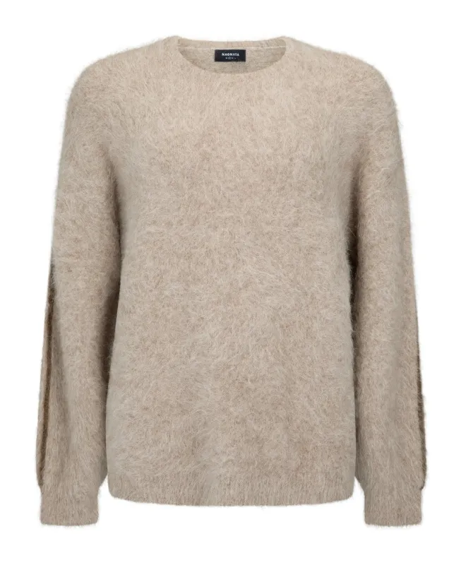 BRUSHED ALPACA SWEATER made by Nagnata