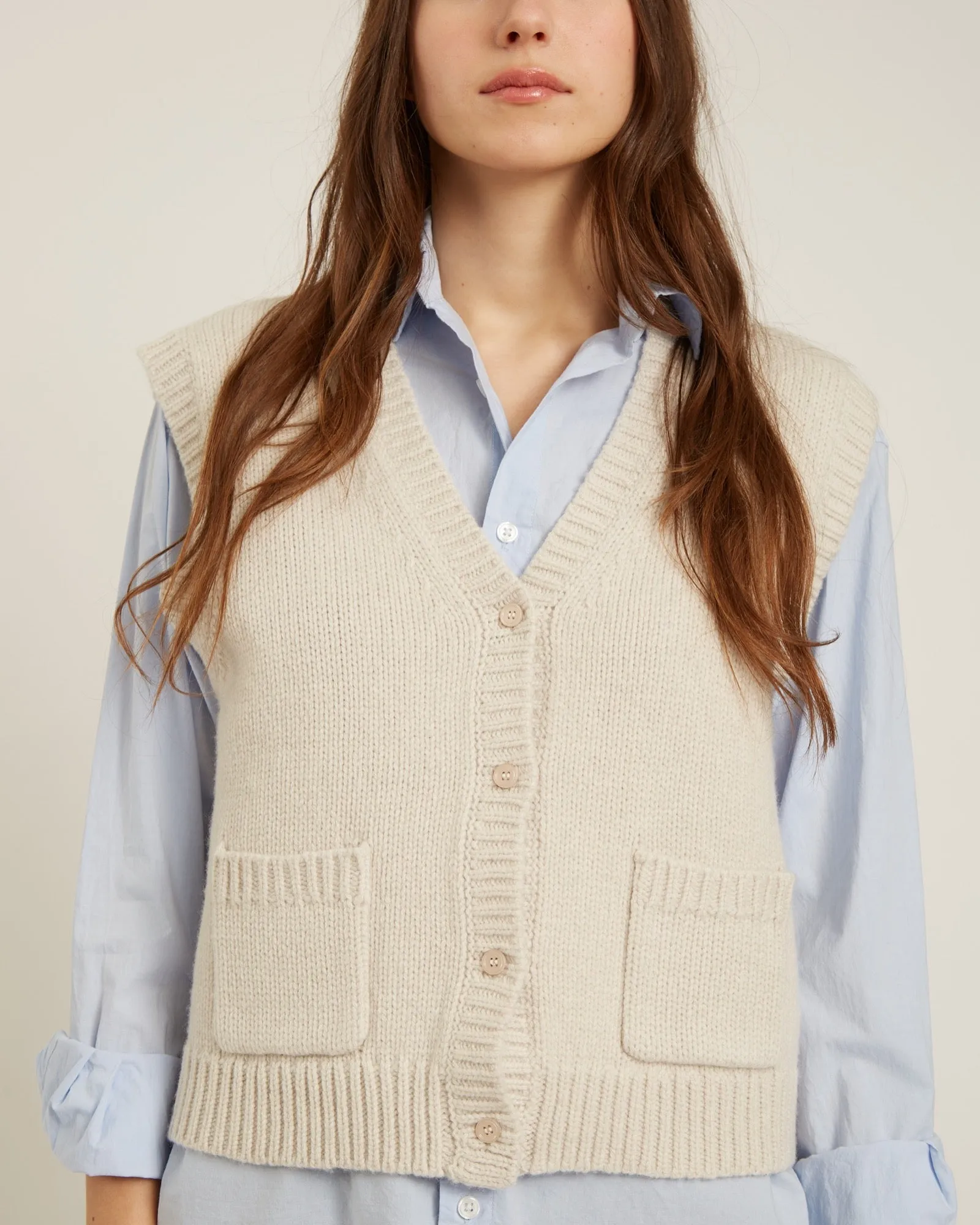 cardigan sans manches en laine MURA sold by NAIF product image thumbnail 3