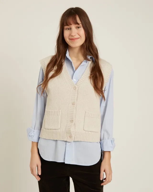 cardigan sans manches en laine MURA sold by NAIF
