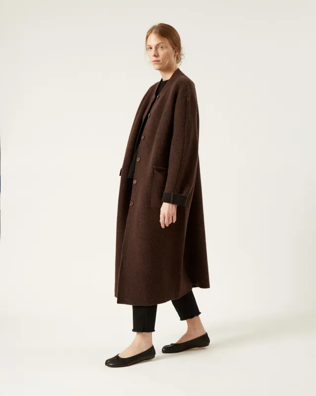 manteau double face en laine et yak JANET sold by NAIF