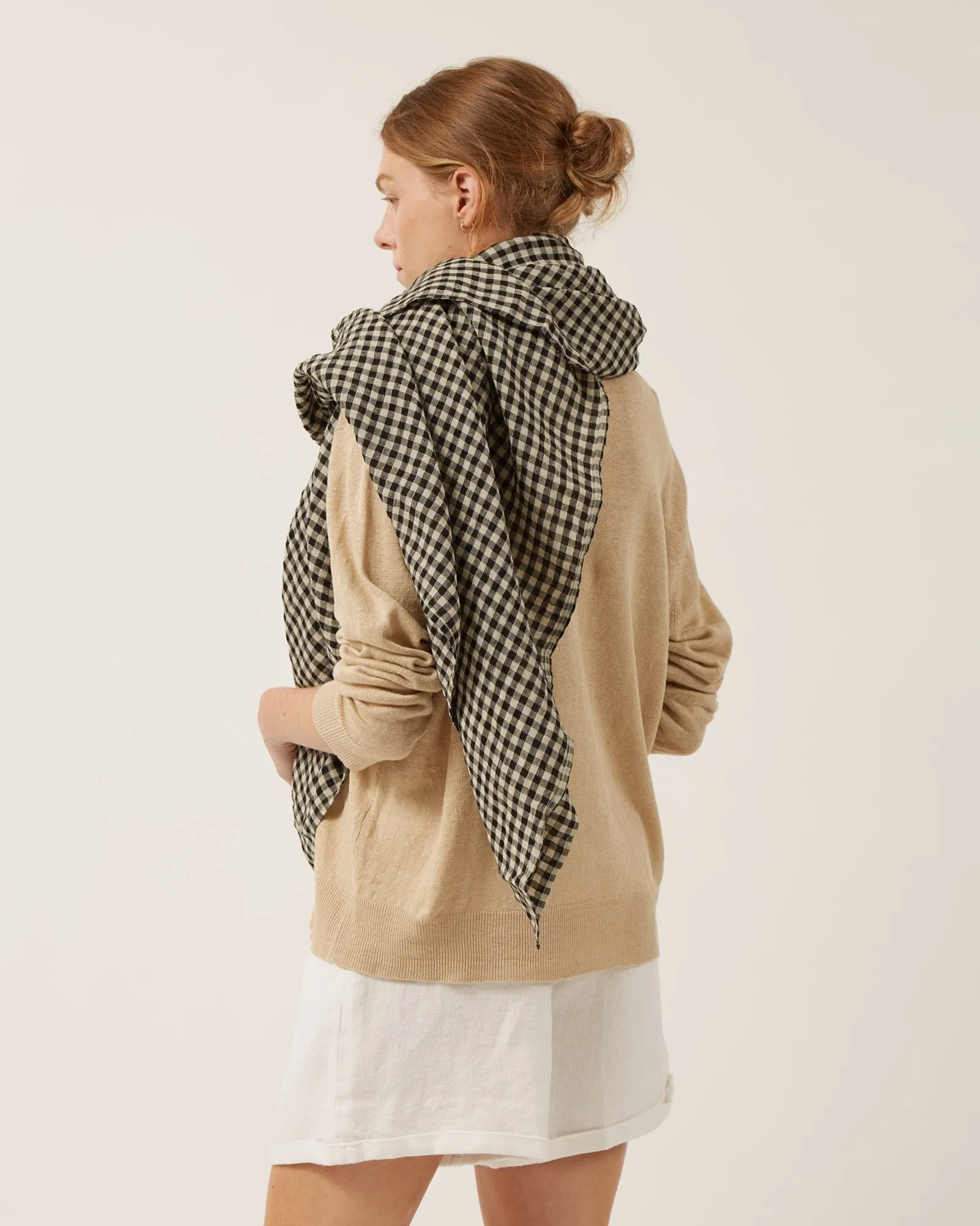 châle en lin à carreaux SUFI sold by NAIF product image thumbnail 2