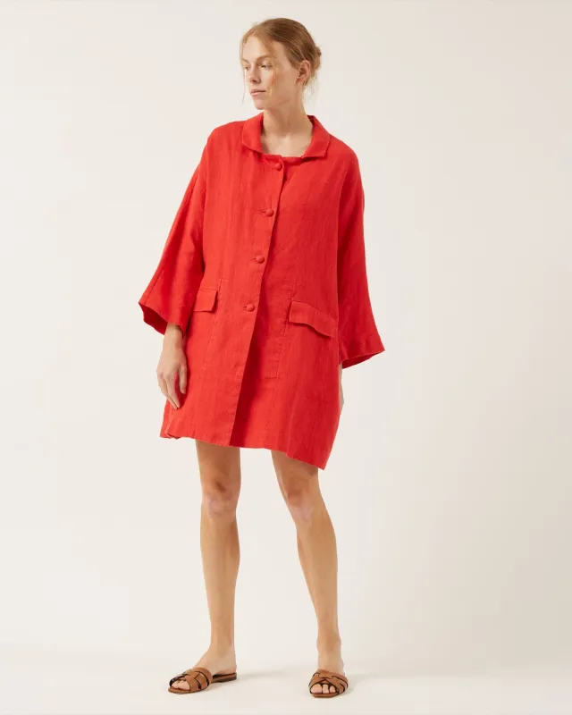 manteau en toile de lin LILIA sold by NAIF