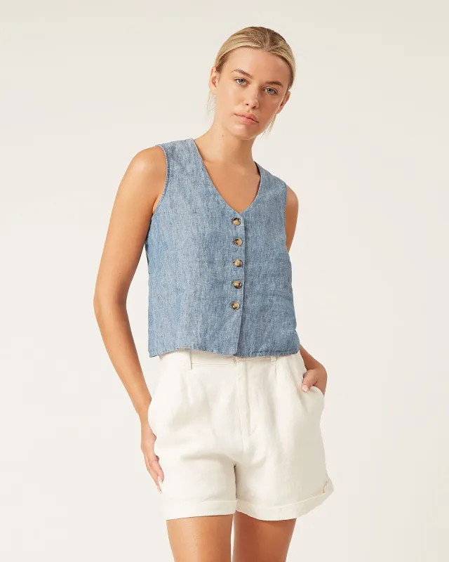 short en toile de lin JORDAN sold by NAIF