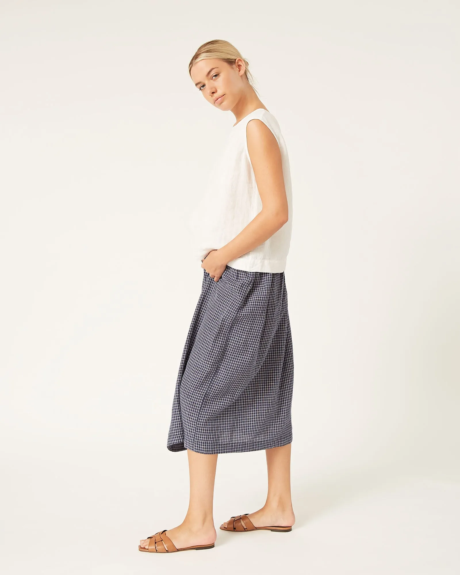 jupe en lin à carreaux LIA sold by NAIF product image thumbnail 5