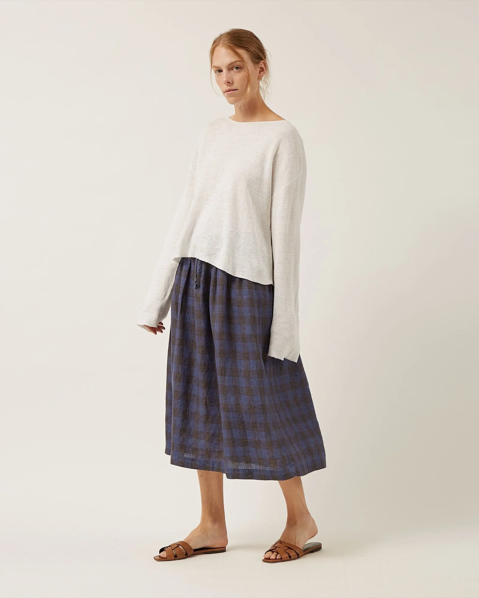 jupe en lin à carreaux LIA sold by NAIF