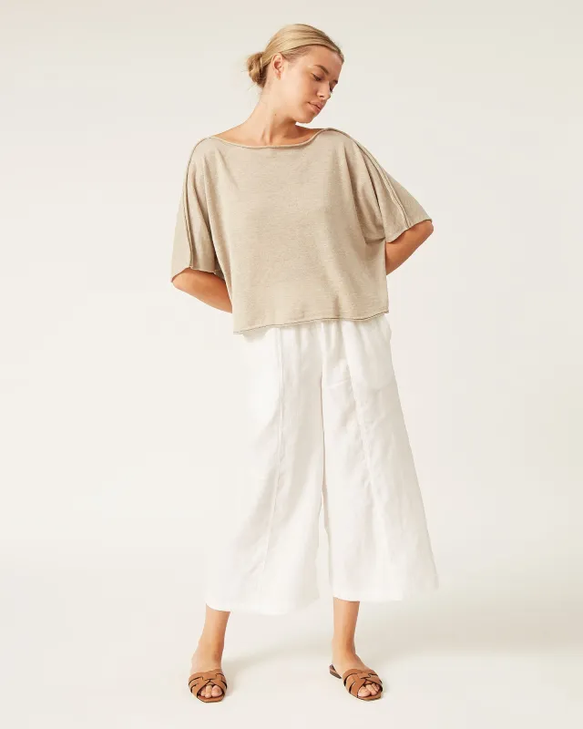 pantalon DOMI en sergé de lin sold by NAIF