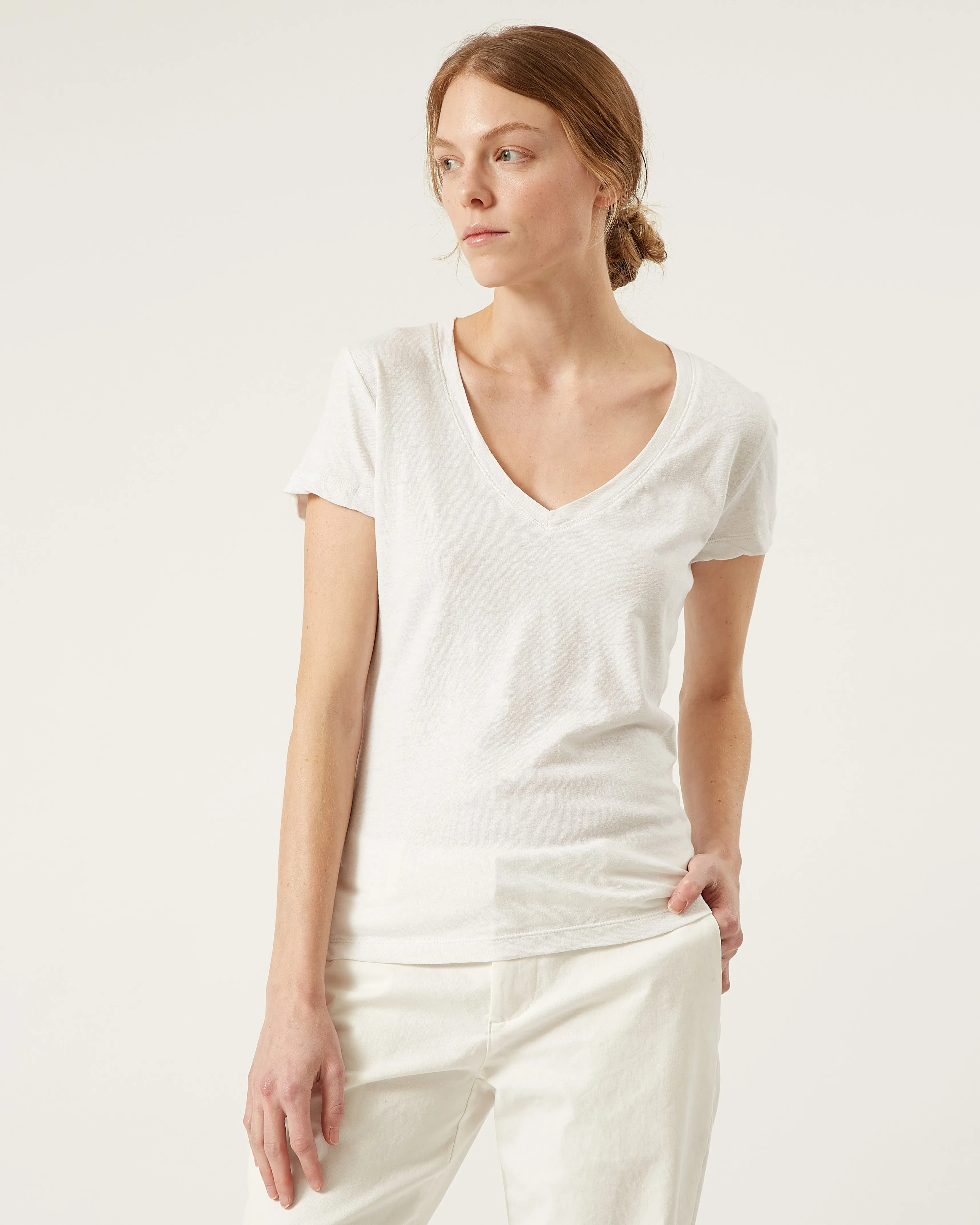 t-shirt en lin et coton FIONA sold by NAIF