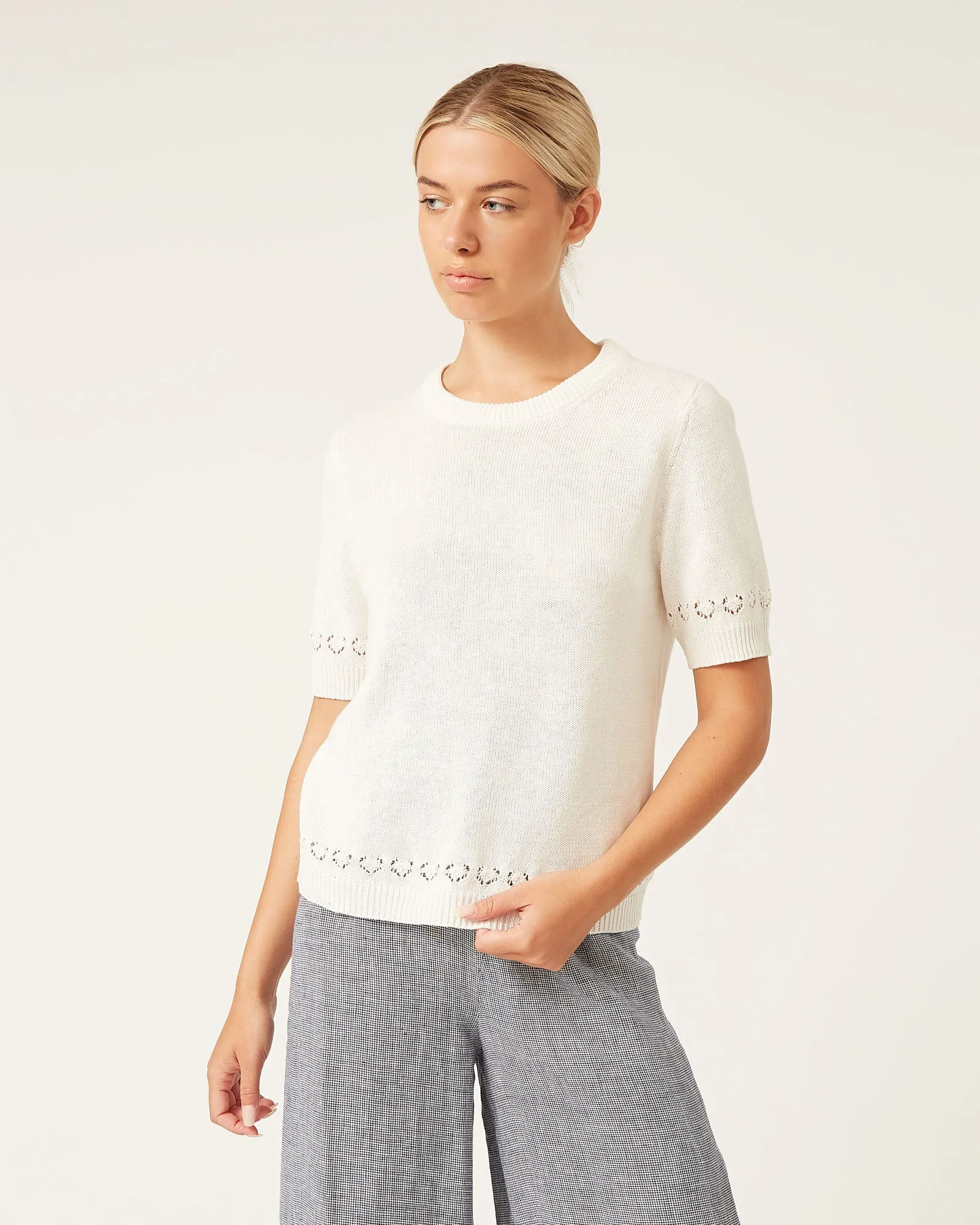 chandail à manches courtes en lin et coton RONNIE sold by NAIF product image thumbnail 5