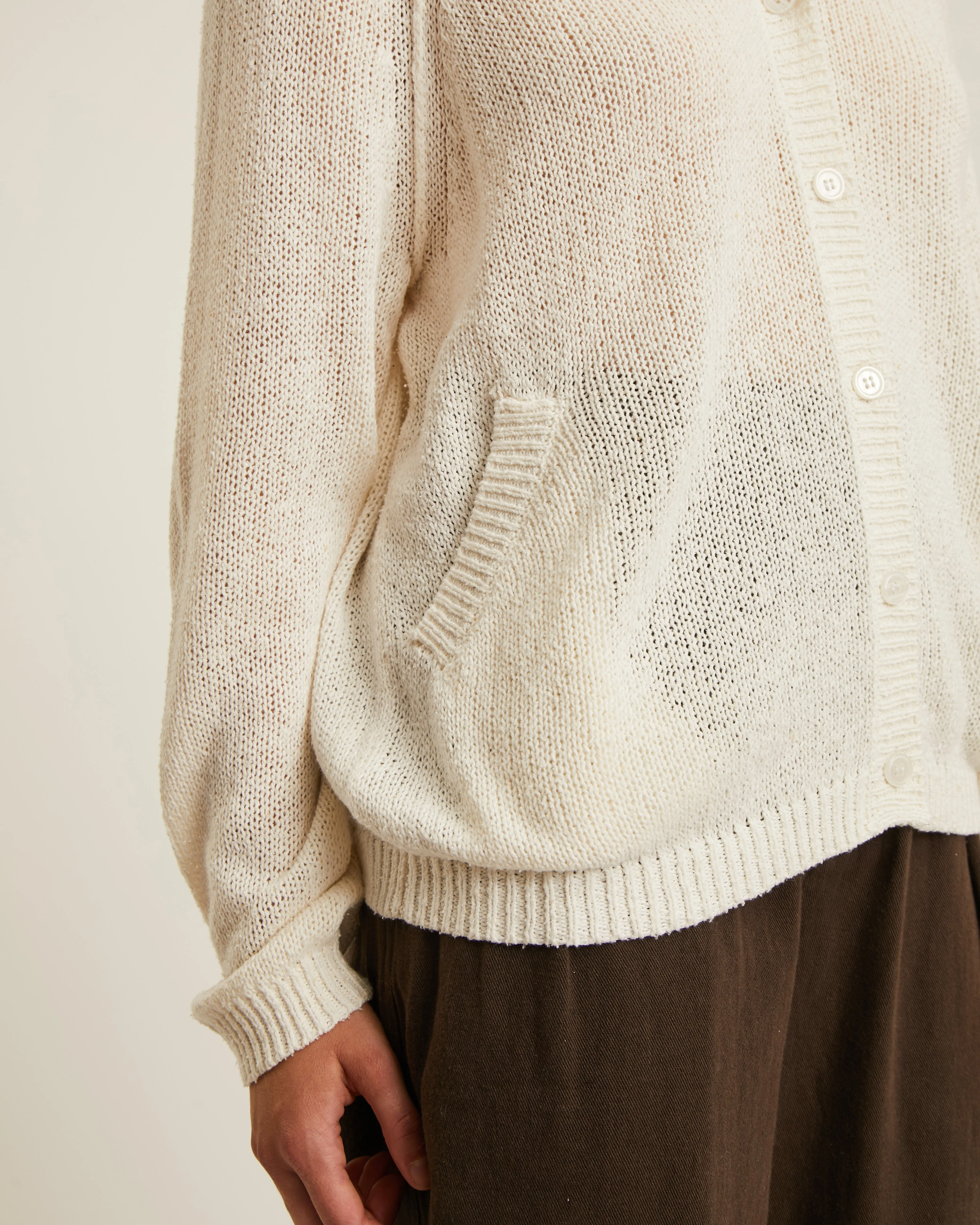 cardigan à capuche en coton et soie PORTIA sold by NAIF product image thumbnail 4