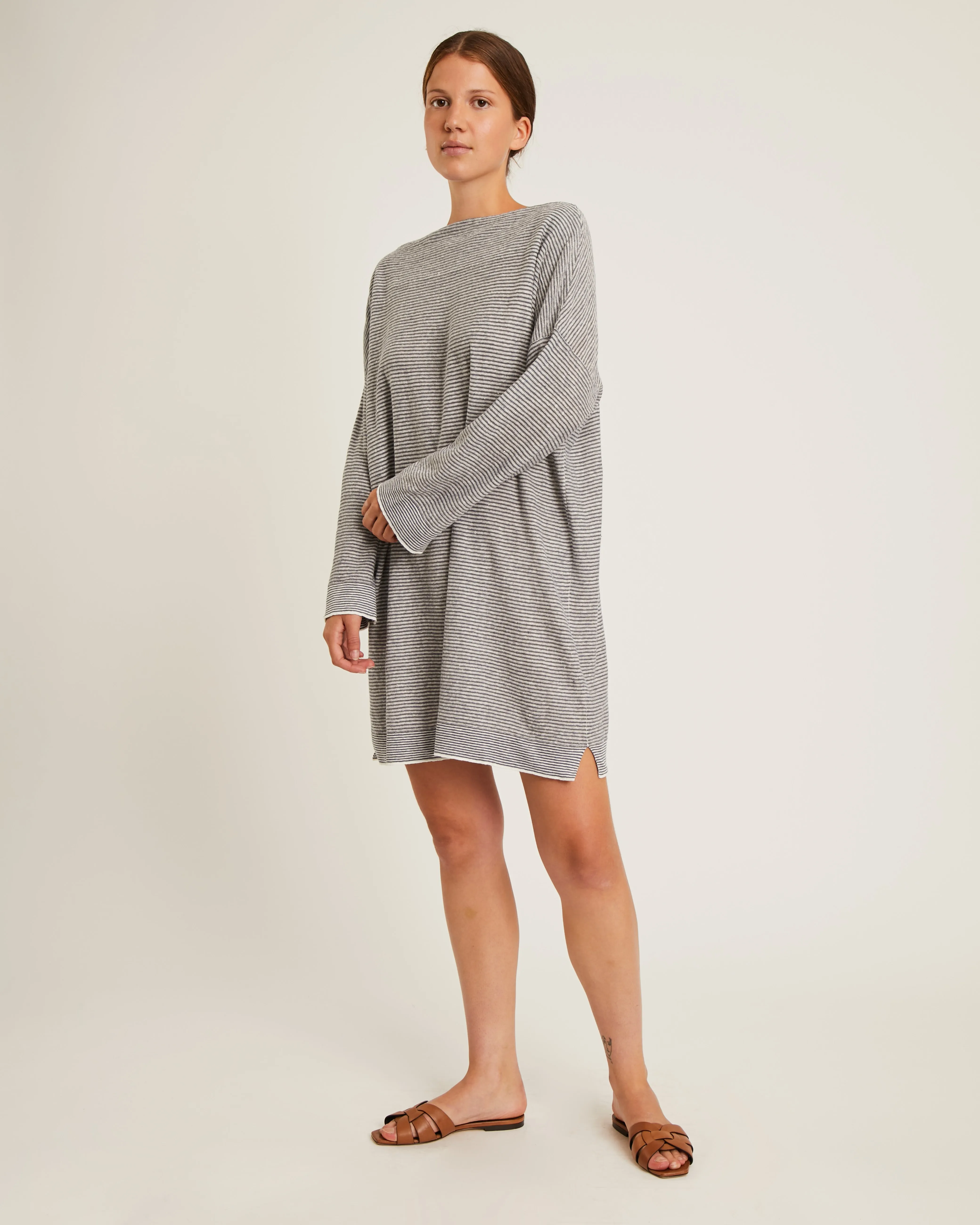 robe rayée en lin à col bateau CAITLIN sold by NAIF product image thumbnail 3