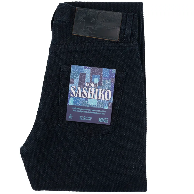 Easy Guy - Indigo Sashiko sold by Naked & Famous Denim
