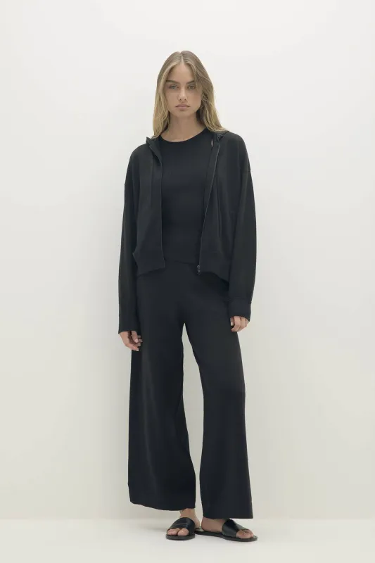 SERENA COTTON CASHMERE ZIP-UP HOODIE sold by NakedCashmere