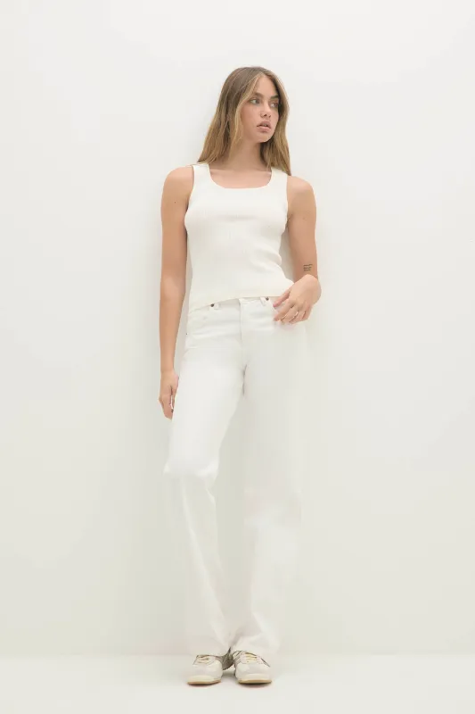 BLYTHE COTTON CASHMERE TANK sold by NakedCashmere