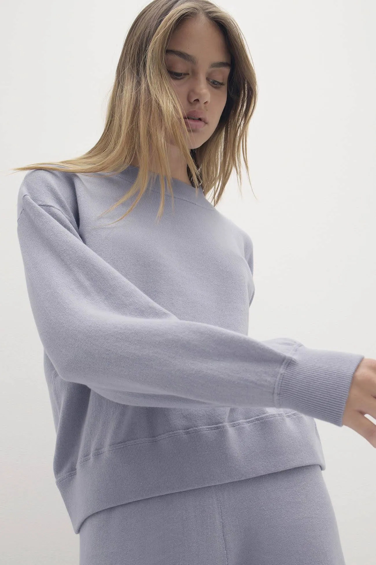 BIANKA COTTON CASHMERE CREWNECK PULLOVER sold by NakedCashmere product image thumbnail 3