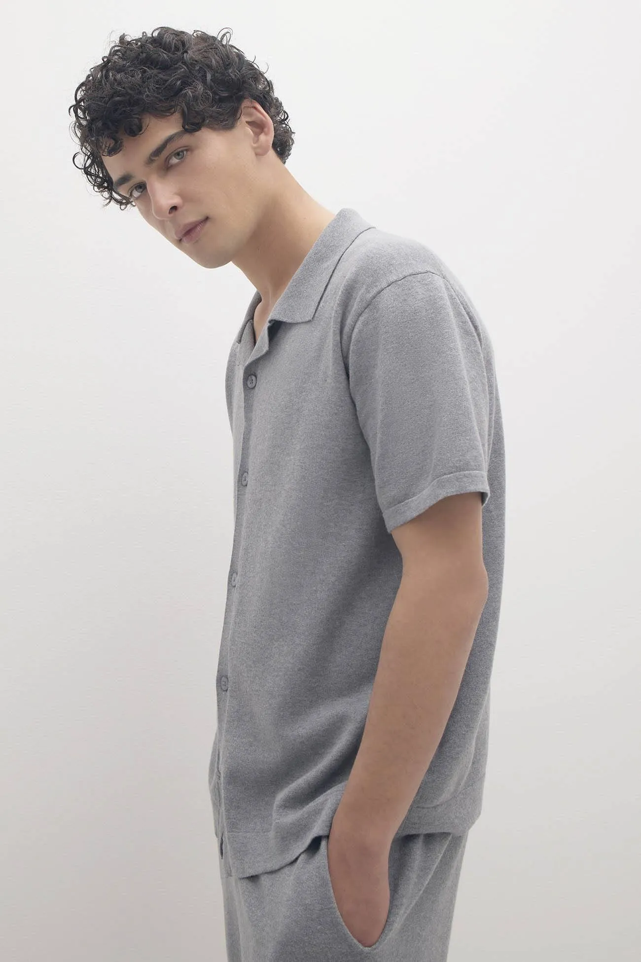 MATTEO COTTON CASHMERE BUTTON-UP SHIRT sold by NakedCashmere product image thumbnail 4