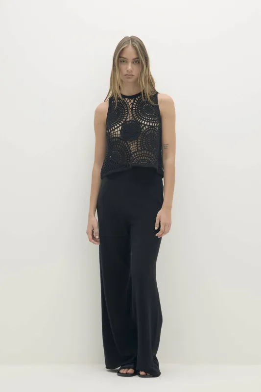 VIVIANA CROCHET CASHMERE BLEND TANK sold by NakedCashmere