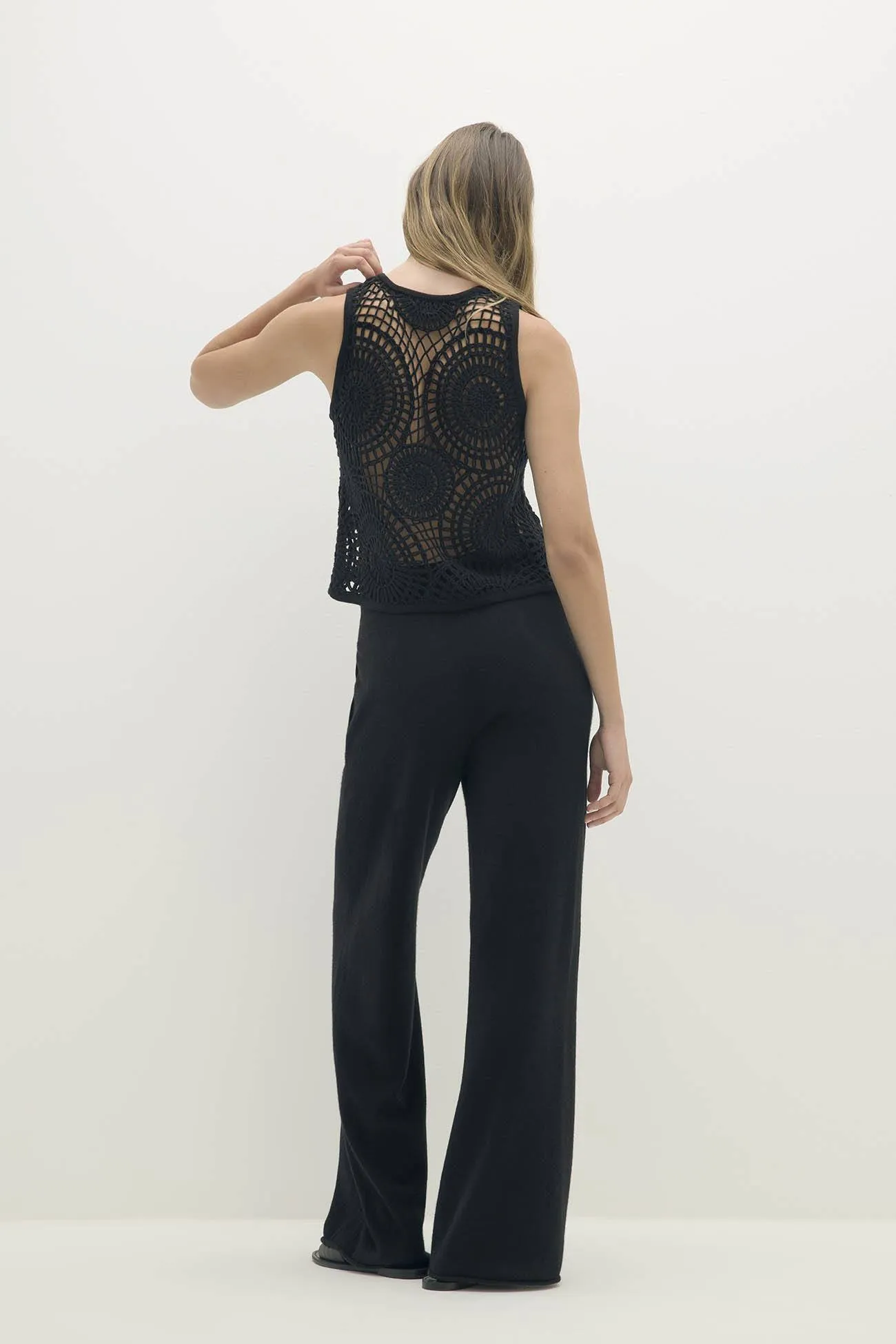 VIVIANA CROCHET CASHMERE BLEND TANK sold by NakedCashmere product image thumbnail 4