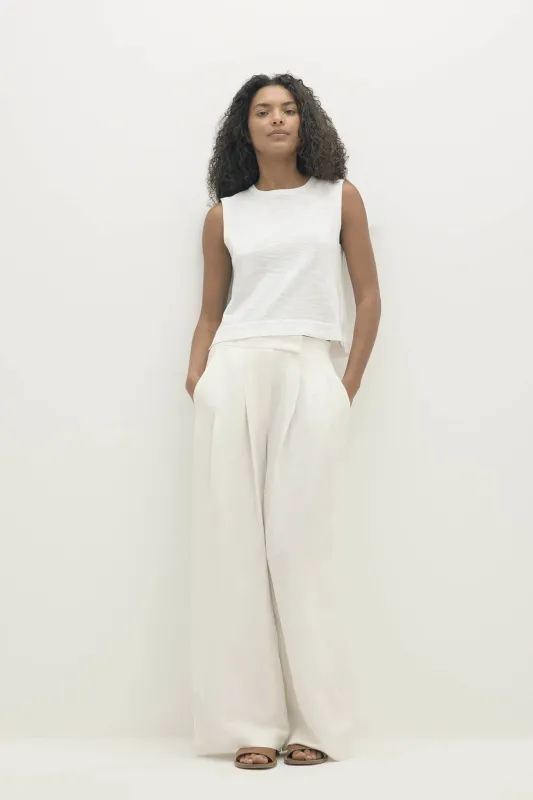 GIADA ORGANIC COTTON CREWNECK TANK sold by NakedCashmere