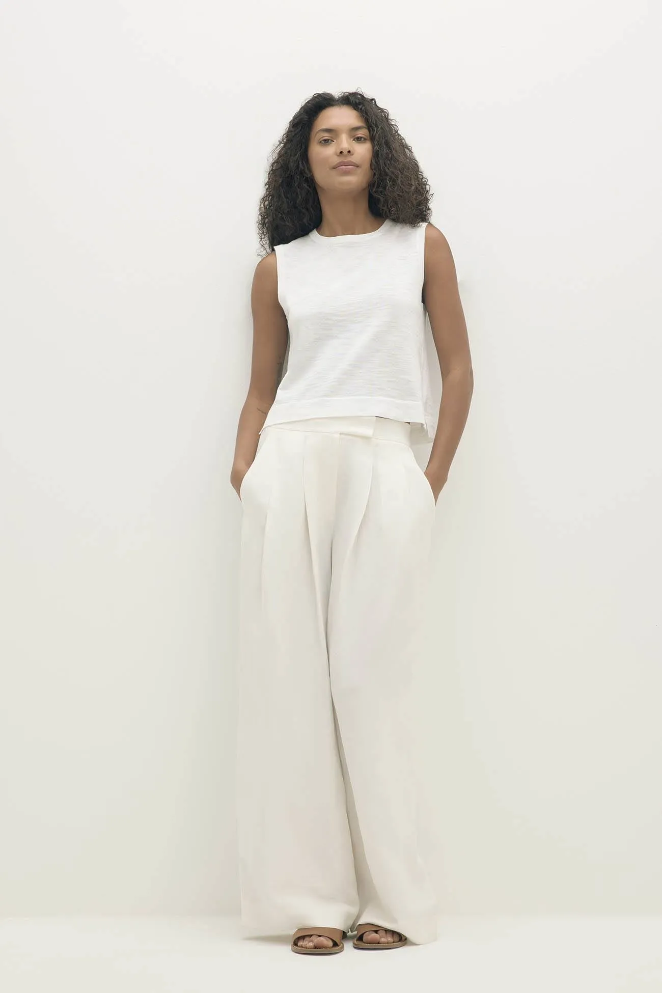 GIADA ORGANIC COTTON CREWNECK TANK sold by NakedCashmere