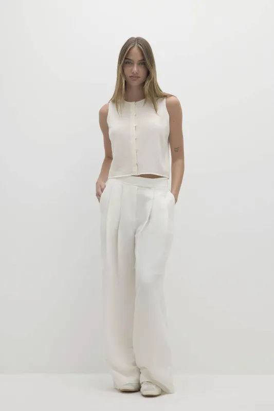 VERONICA CASHMERE BLEND BUTTON-UP VEST sold by NakedCashmere