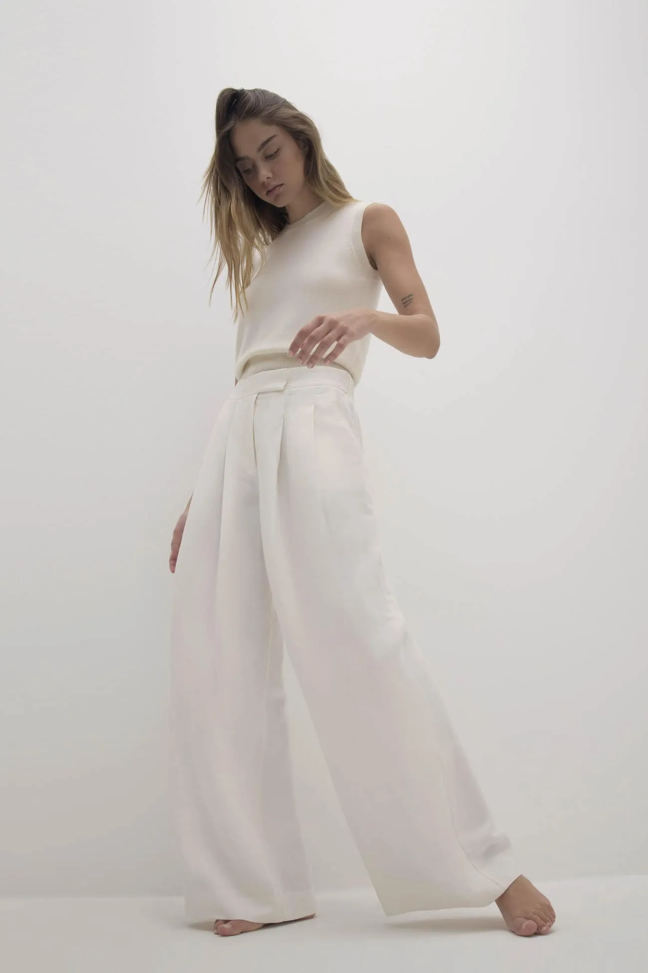 LEYNA SILK LINEN WIDE LEG PANT sold by NakedCashmere product image thumbnail 4