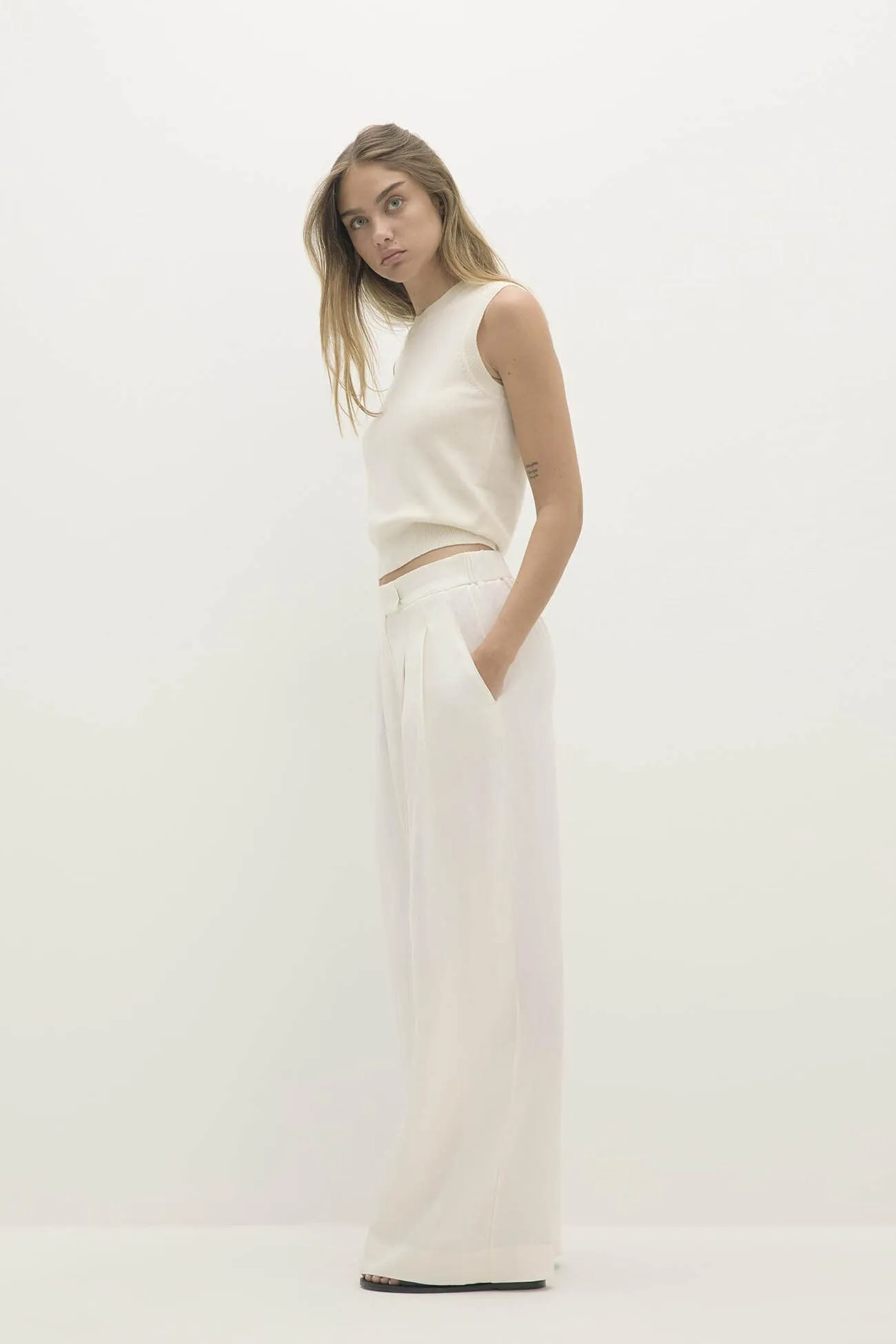 LEYNA SILK LINEN WIDE LEG PANT sold by NakedCashmere product image thumbnail 2