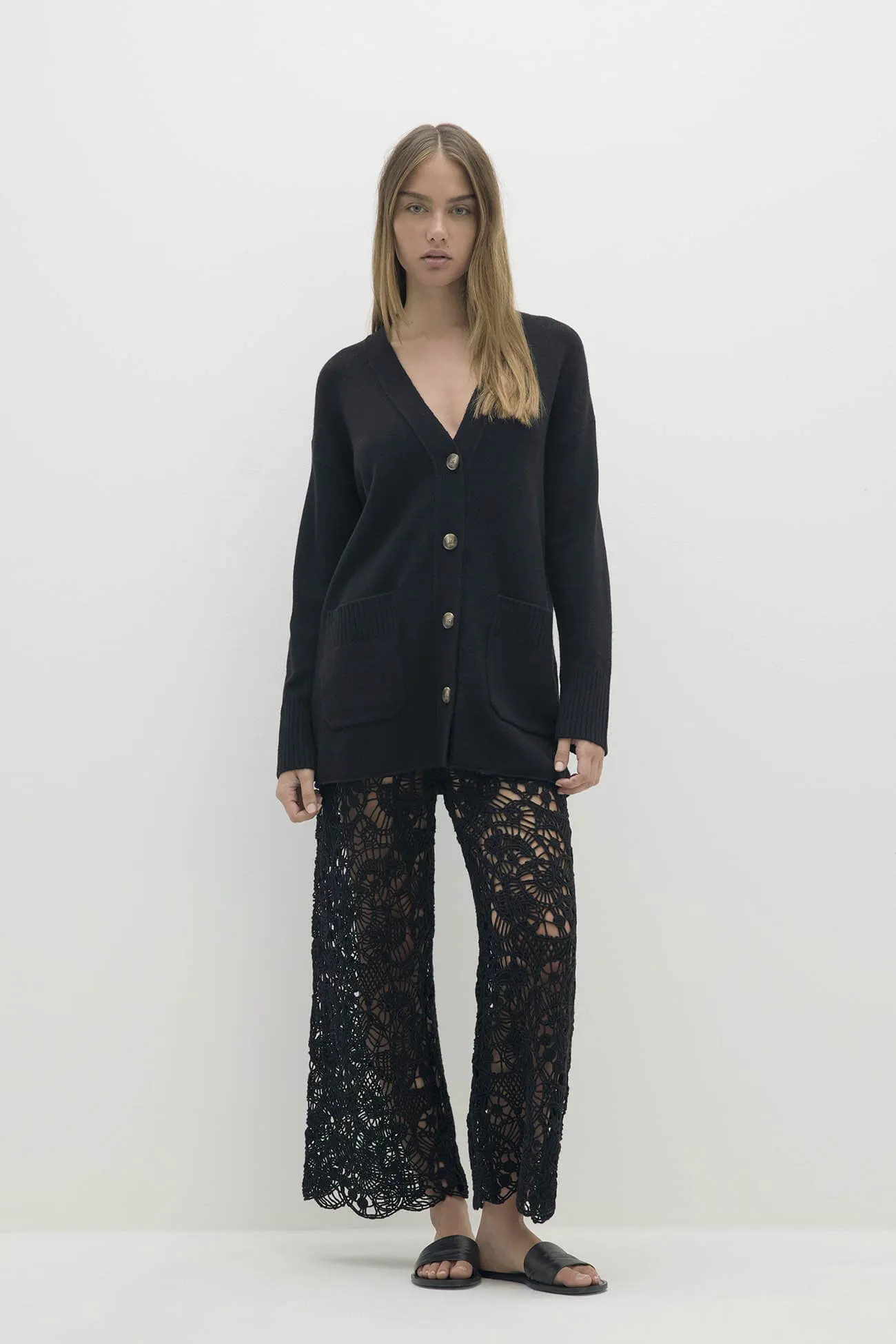 ADELINA BUTTON-UP CASHMERE CARDIGAN sold by NakedCashmere