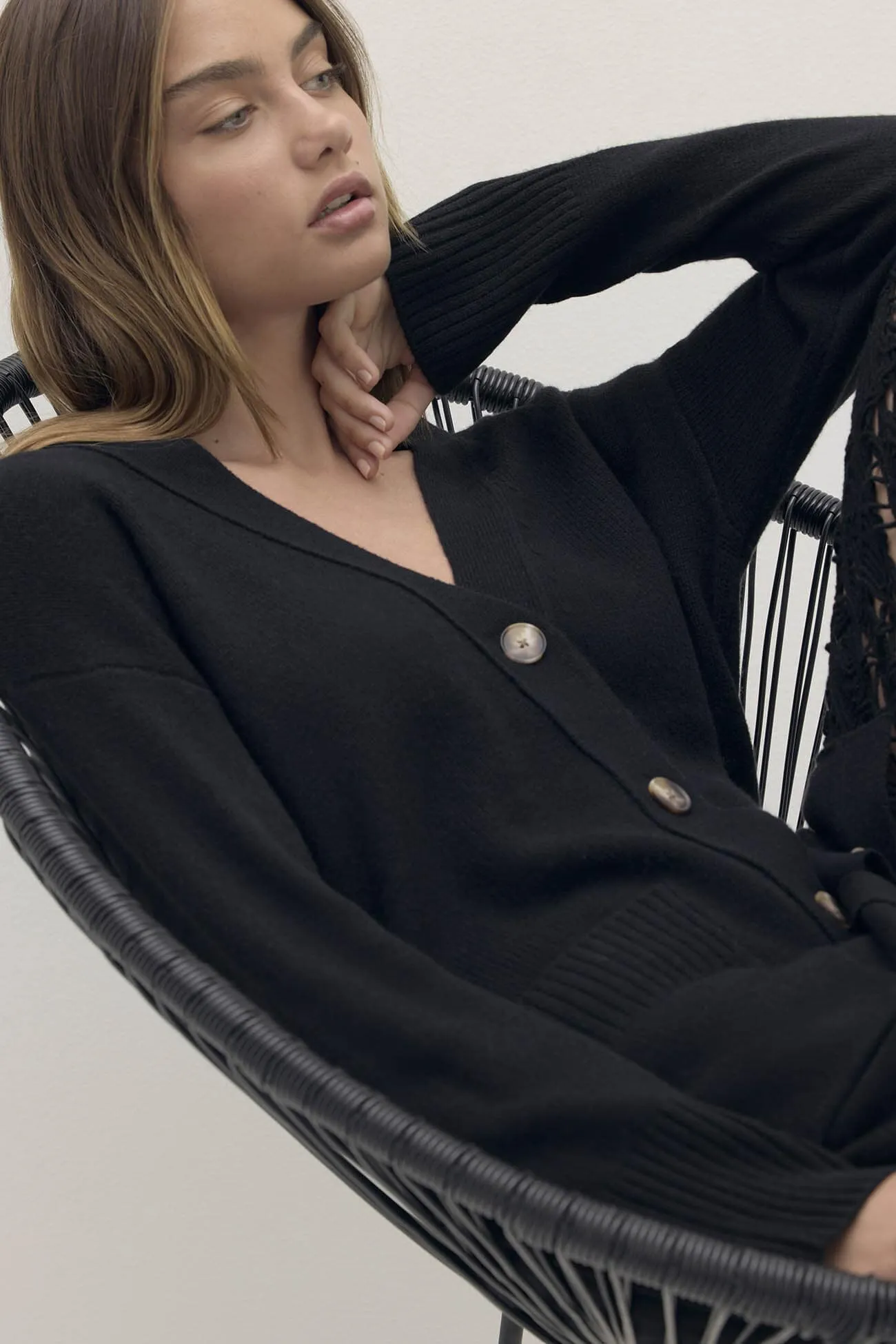 ADELINA BUTTON-UP CASHMERE CARDIGAN sold by NakedCashmere product image thumbnail 5