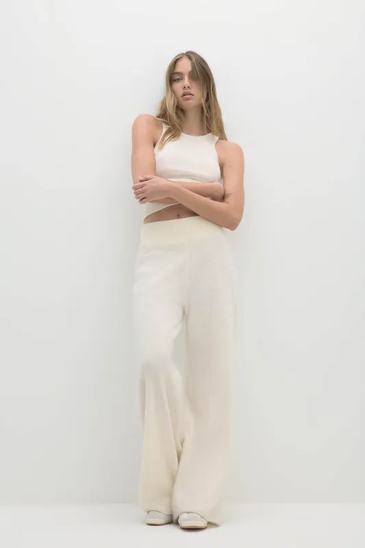 PHILIPA BRUSHED CASHMERE WIDE-LEG PANT sold by NakedCashmere