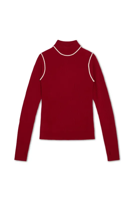 NONAME FINE RIB MOCK NECK sold by NakedCashmere