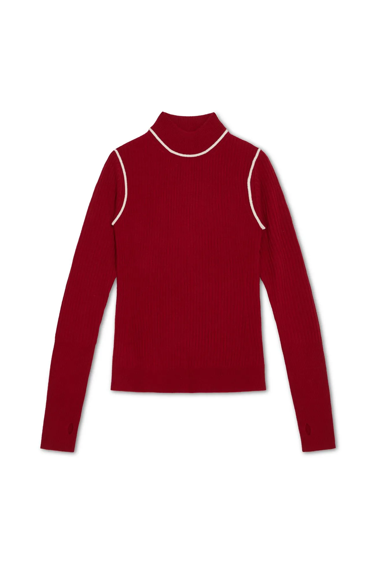 NONAME FINE RIB MOCK NECK sold by NakedCashmere