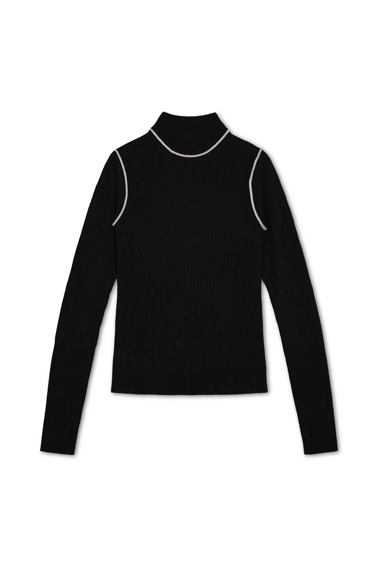 NONAME FINE RIB MOCK NECK sold by NakedCashmere product image thumbnail 2