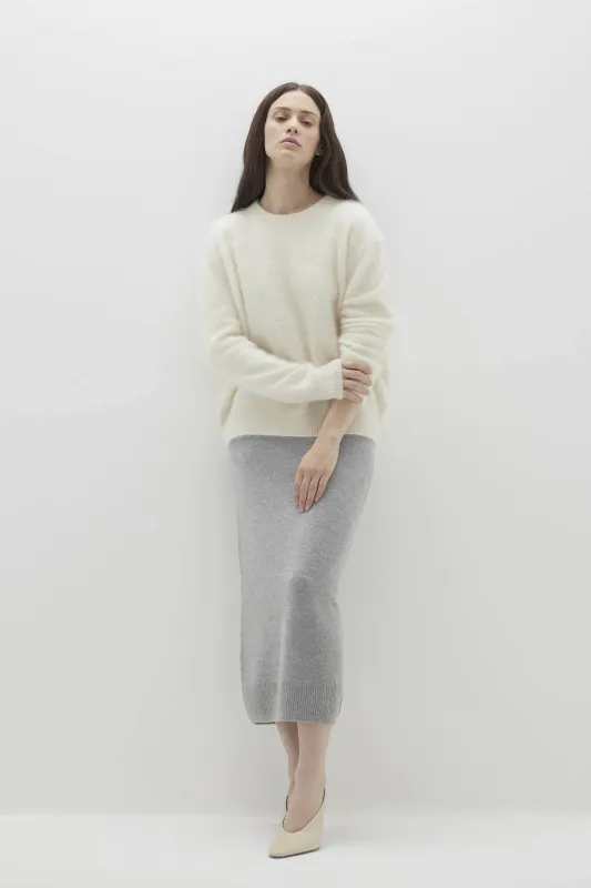 AGNES BRUSHED CASHMERE CREWNECK SWEATER sold by NakedCashmere