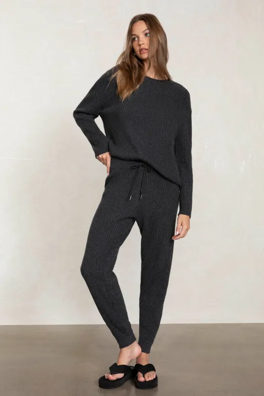 CAMPBELL RIBBED CREWNECK CASHMERE SWEATER sold by NakedCashmere