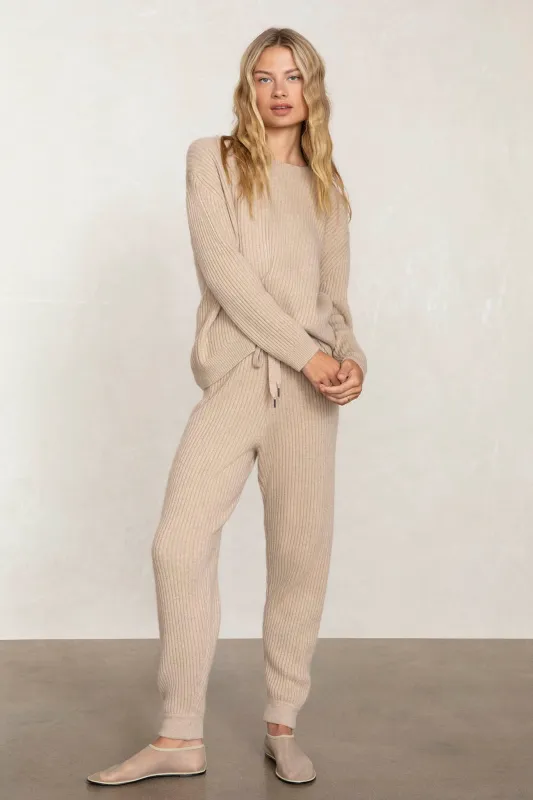 HEIDI RIBBED JOGGER PANT sold by NakedCashmere