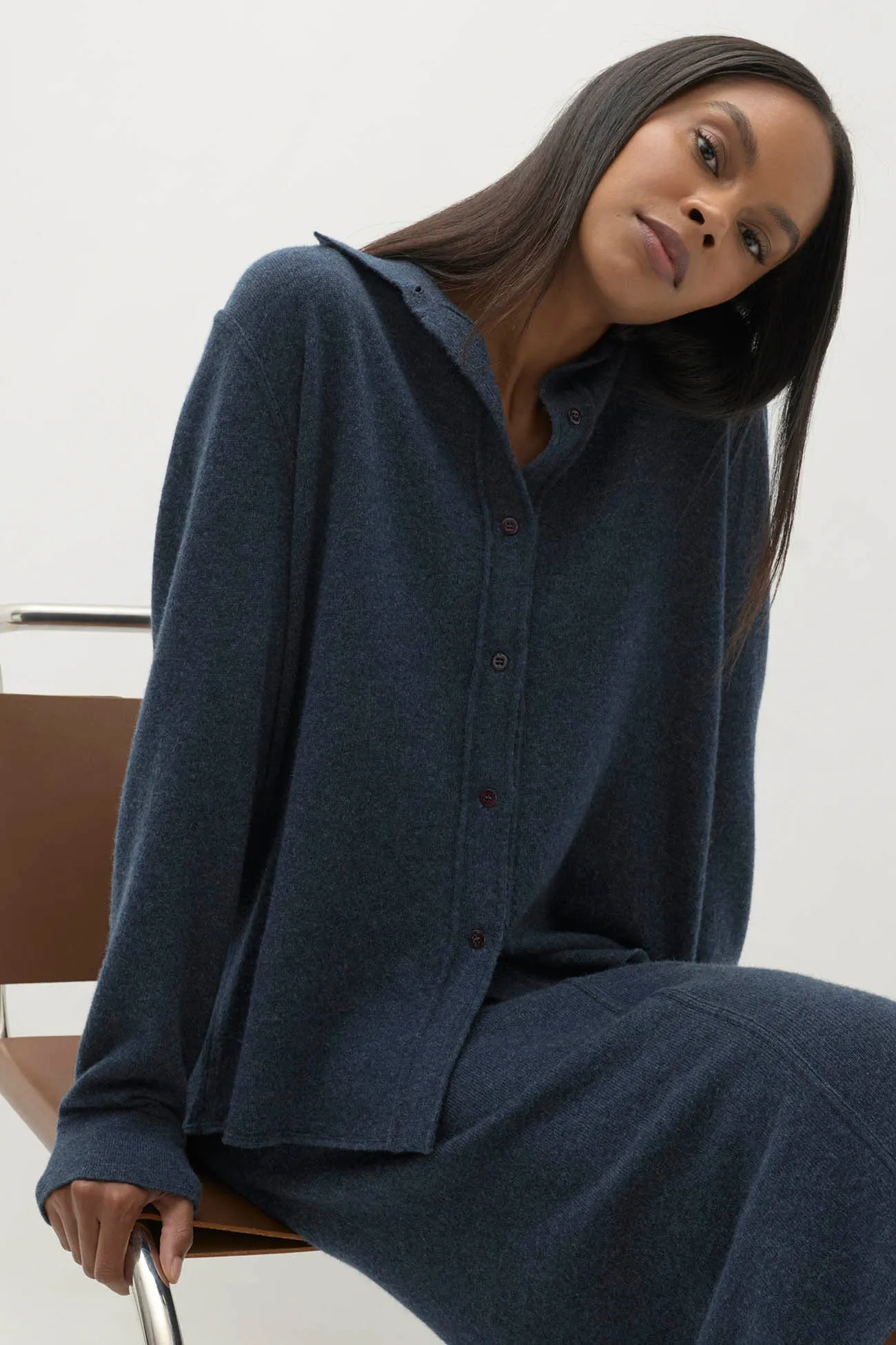 CATANIA DENIM CASHMERE SHIRT sold by NakedCashmere product image thumbnail 5