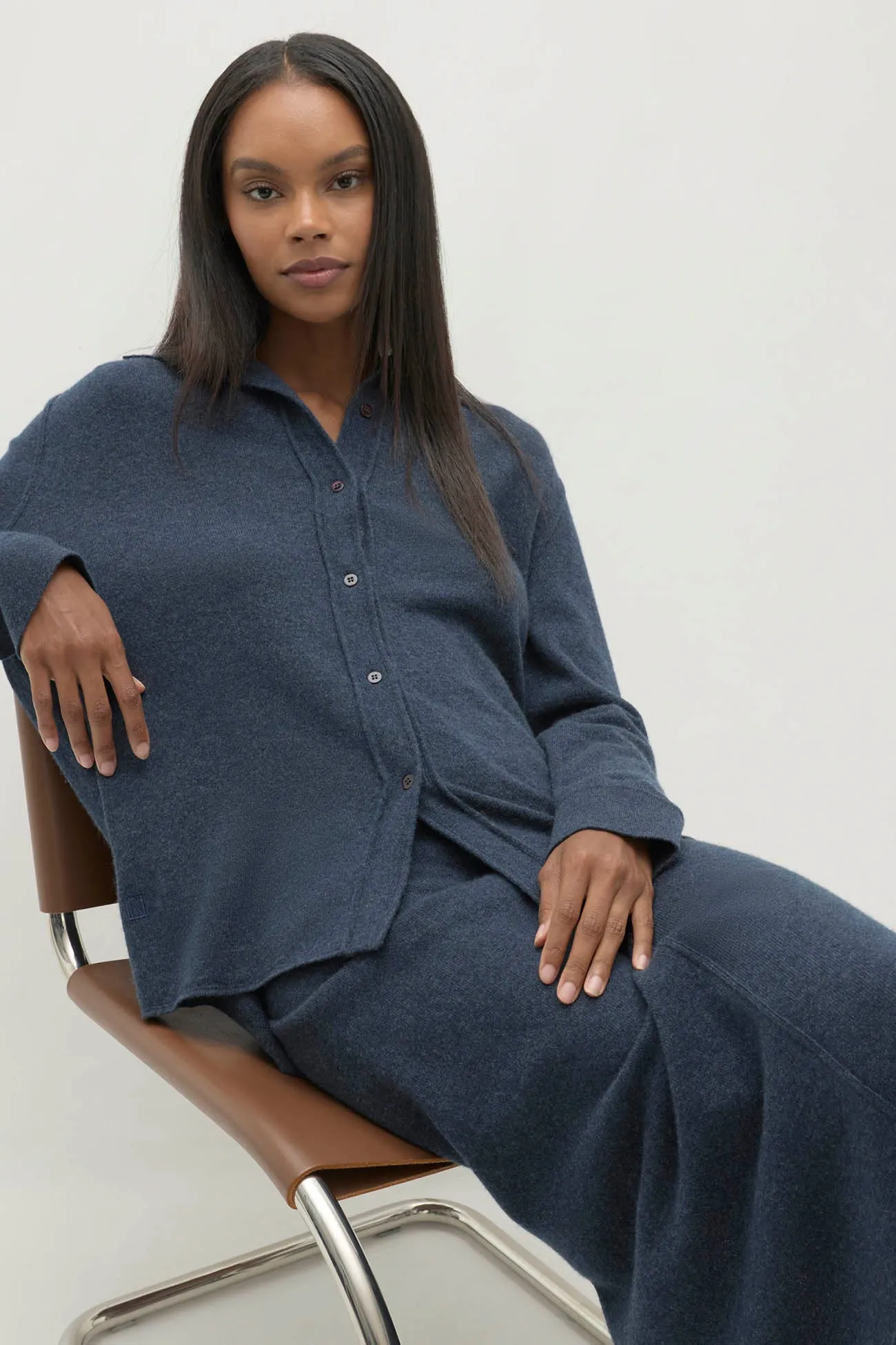 CATANIA DENIM CASHMERE SHIRT sold by NakedCashmere product image thumbnail 4