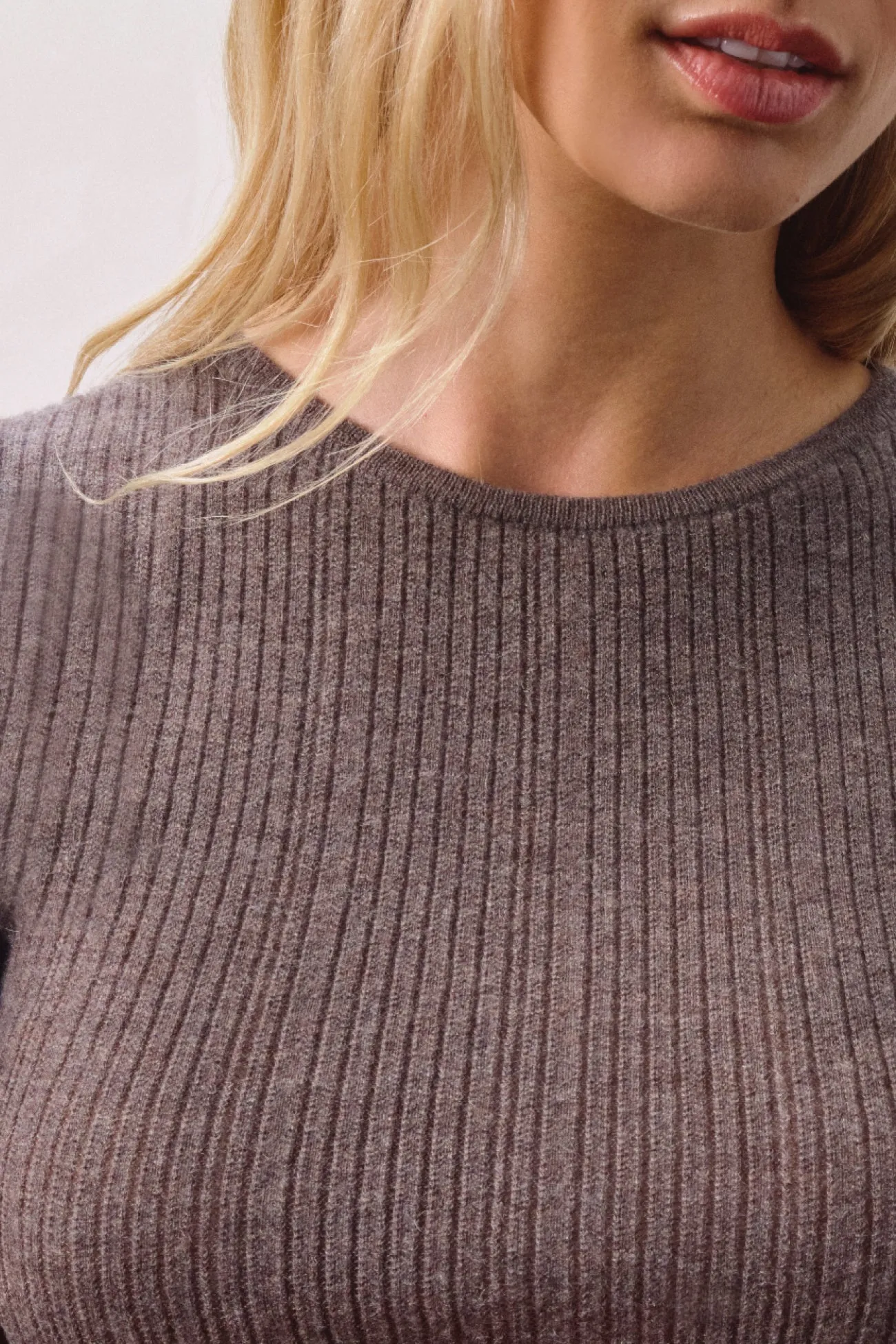 ETTA TRELLIS CASHMERE TEE sold by NakedCashmere product image thumbnail 3
