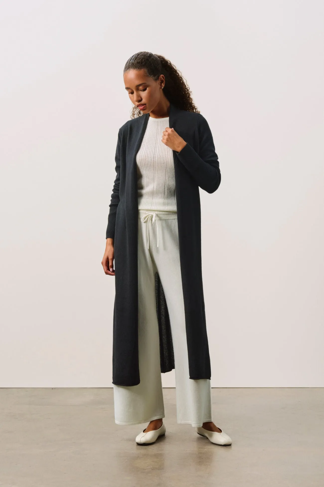 FAYE LONGLINE CASHMERE CARDIGAN sold by NakedCashmere