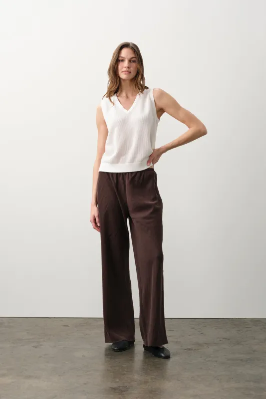 FRANCES SILK LINEN WIDE LEG PANT sold by NakedCashmere