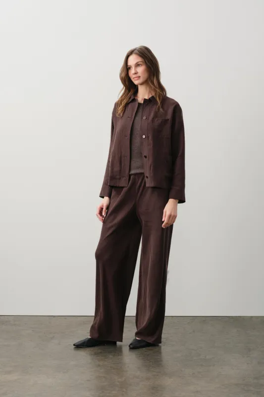 ANTONIA SILK LINEN CHORE COAT made by NakedCashmere