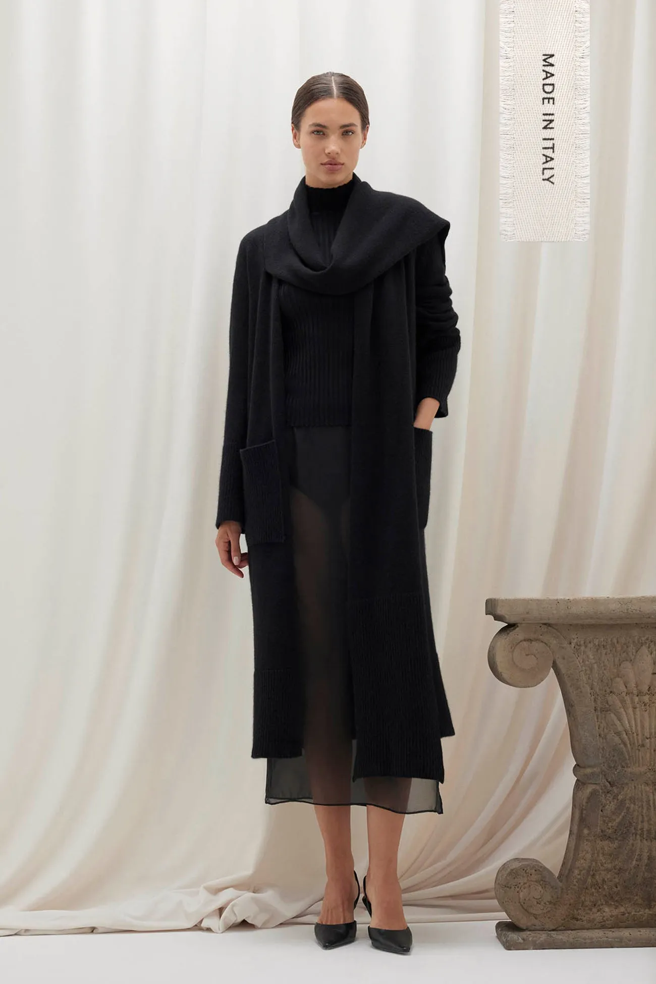 GEORGINA LONGLINE CASHMERE CARDIGAN sold by NakedCashmere