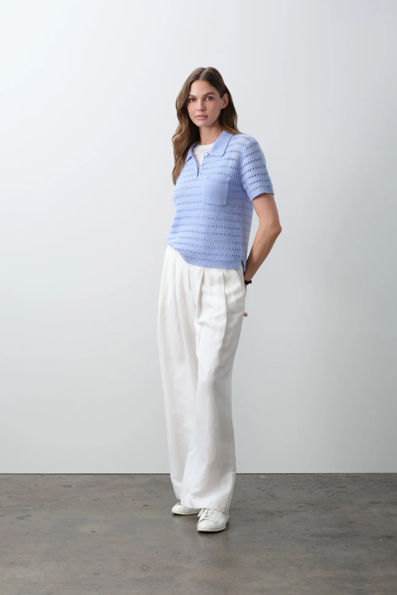 YULIA CROCHET POLO sold by NakedCashmere