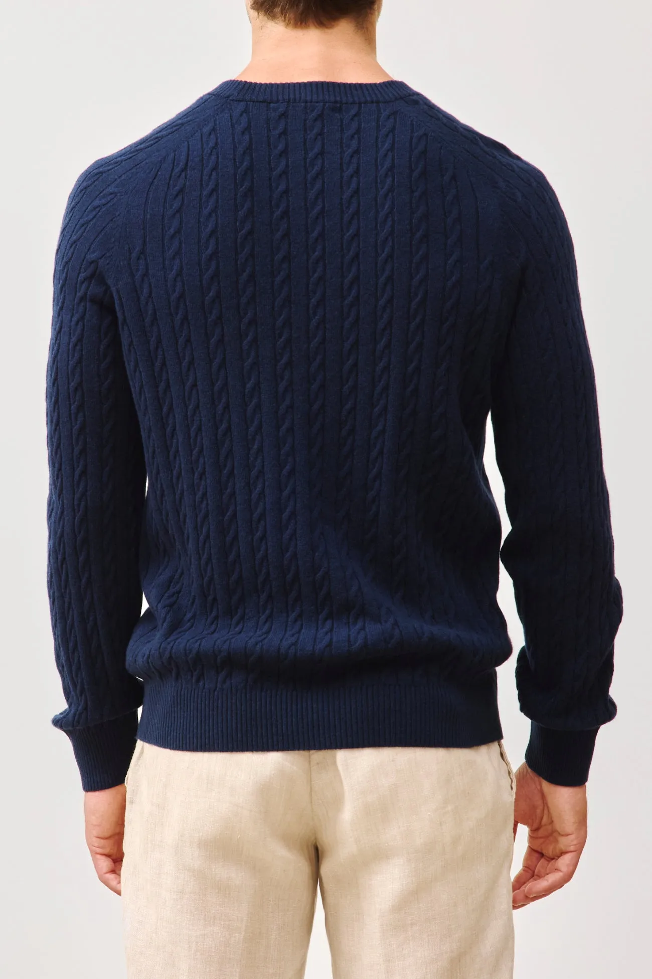 BRADFORD CASHMERE CABLE KNIT CREWNECK sold by NakedCashmere product image thumbnail 3